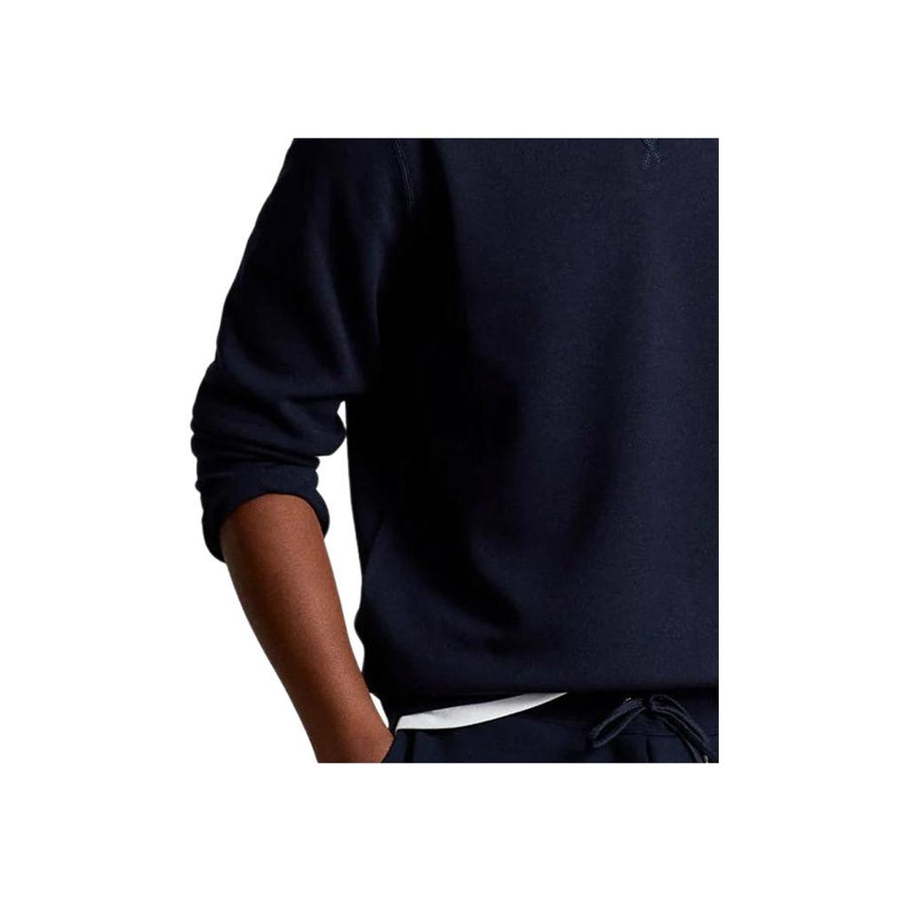 Polo Ralph Lauren Small Pony Logo Embroidered Round Neck Fleece Sweatshirt Men sweatshirt Navy-Blue MNPOKNI16820467-400
