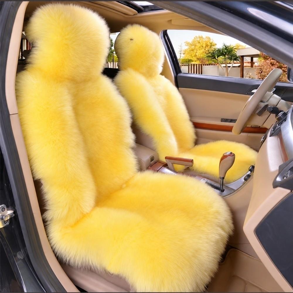 Plush Car Seat Cushion Soft Car Seat Protector Faux Fur Car Seat Cover Car Front Seat