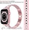 Bling Strap for Apple Watch Band 40mm 44mm 38mm 42mm Lady Belt Correas Stainless Steel Bracelet iWatch Series 3 4 5 Se 6 Band