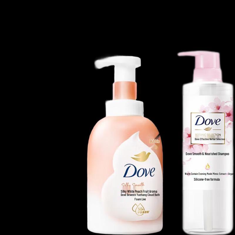 

Dove Peach Foaming Body Wash & Botanical Smooth Shampoo Duo