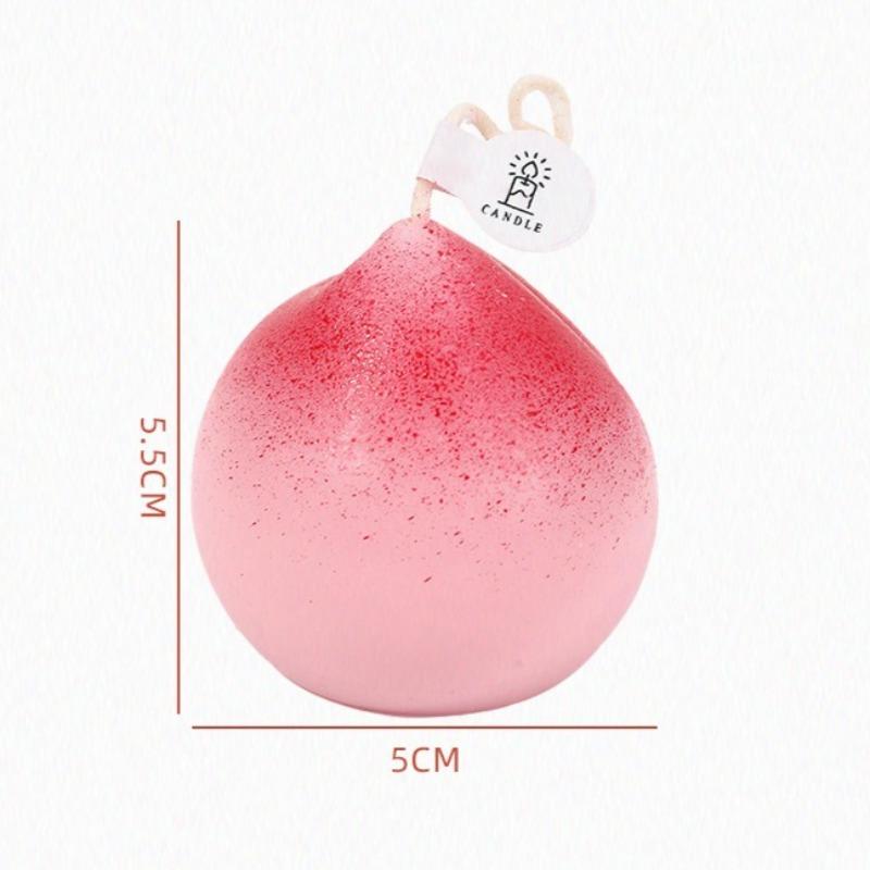 1/2PCS Peach Shape Scented Candle Household Creative Simulation Fruit Fragrance Souvenir Candle Ornament Birthday Gift