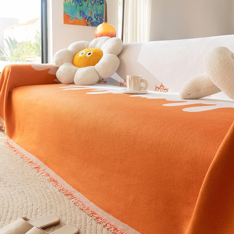 Super Soft Living Room Chenille Sofa Towel Full Cover Anti Slip Dust Cover For All Seasons Pet Friendly Furniture Slipcover