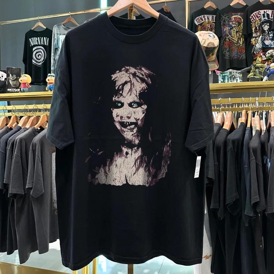 Фильм «Изгоняющий дьявола» Черная футболка унисекс с коротким рукавом Репринт S-5XL KH13735 Футболка унисекс S