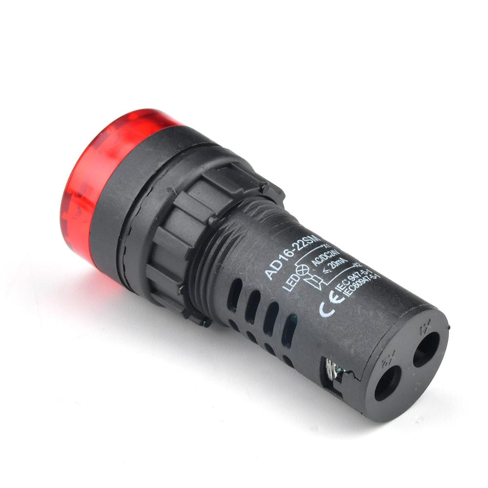 AD16-11SM AC DC 11V 11V 111V 111V Flash Signal Light Red LED Active Buzzer Beep Alarm Indicator Green Yellow