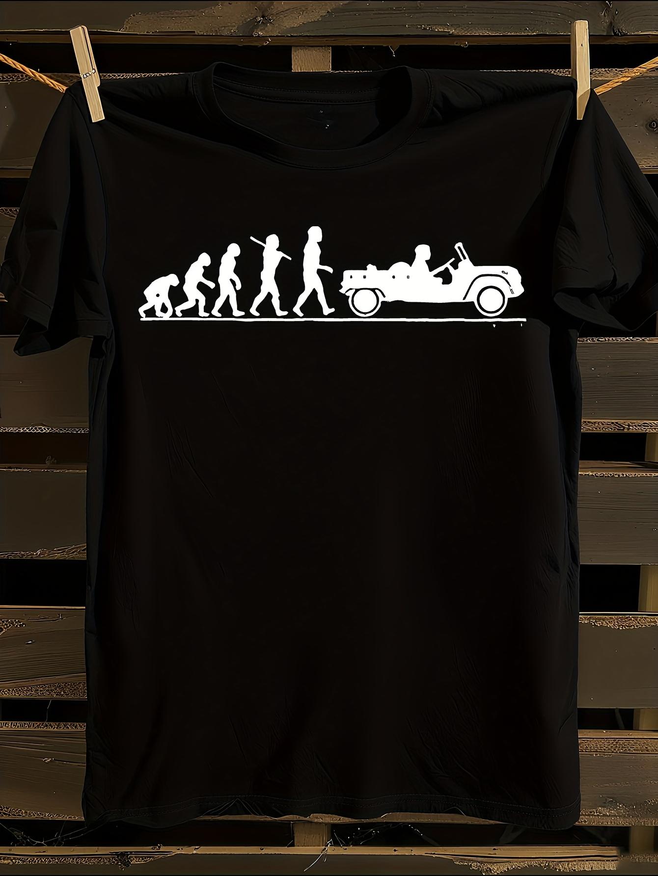 Funny Evolution of for Man and Mehari Classic Car Graphic... M