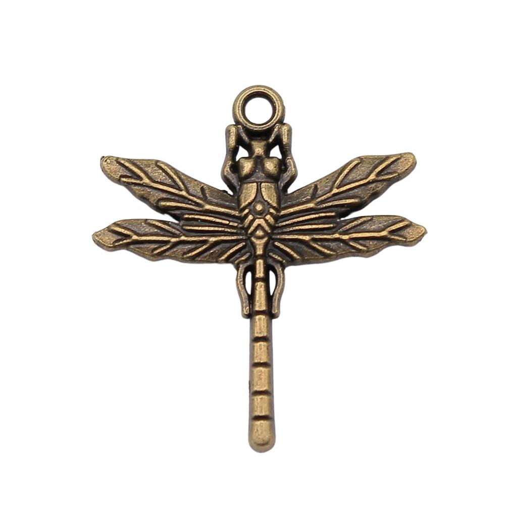Dragonfly Charms Vintage Alloy Pendants For Insect Themed Handmade Jewelry Supplies