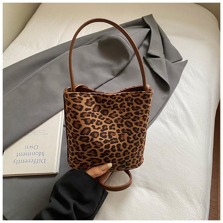 Kleine Damentasche, Herbst-Trend, hochwertiges Design, modische Retro-Leopardenmuster-Beuteltasche, Umhängetasche, Handytasche