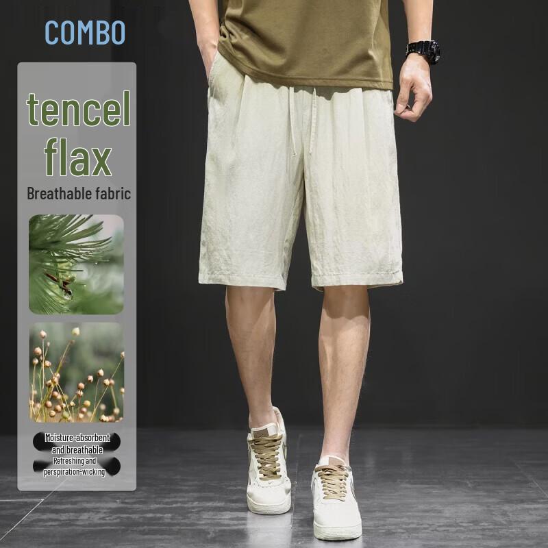 Men s Lyocell Linen Casual Summer Apparel 3XL