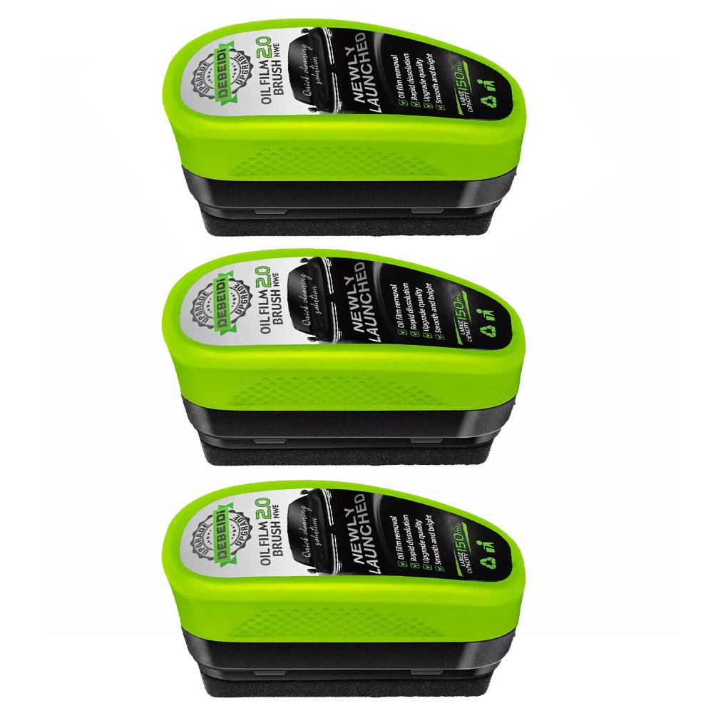 3 Stück Verbesserte Auto Glas Ölfilm Entferner Bürste Tragbar Anti-Regen Beschlag Reinigung Glasbürste Autofenster Polieren Autopflege