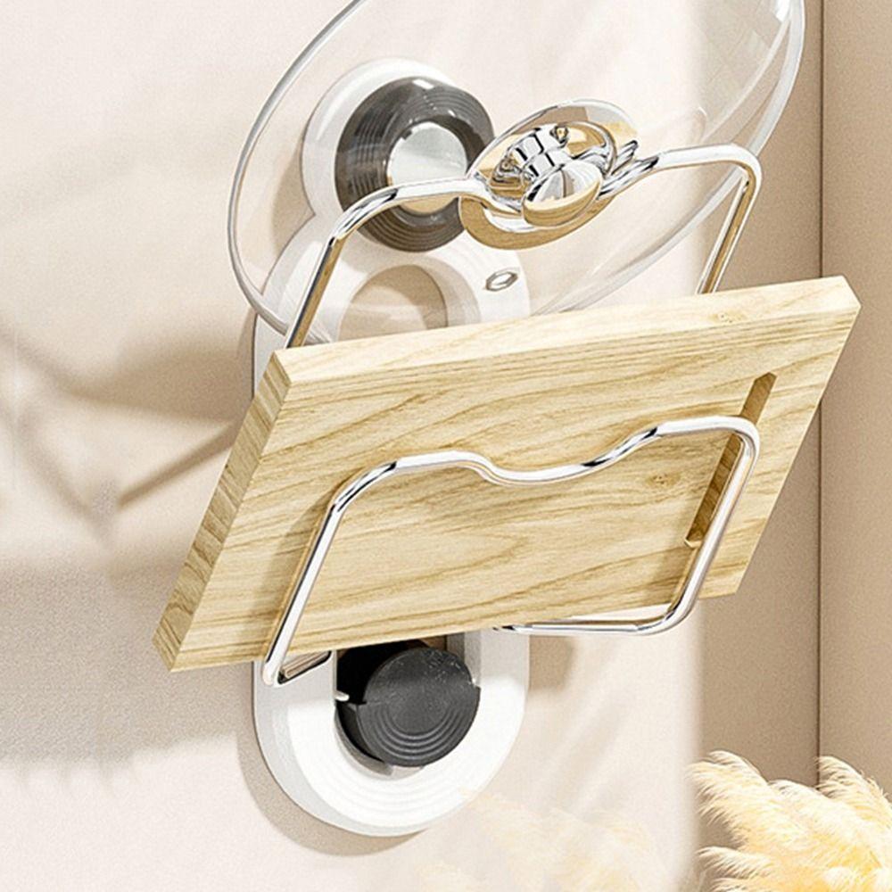 Punch Free Suction Cup Pot Lid Rack Space Saving Cutting Board Holder  Kitchen