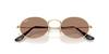 Ray-Ban RB3547 001/1A 51 OVAL Sunglasses - Arista Gold Frame / Light Violet Lenses