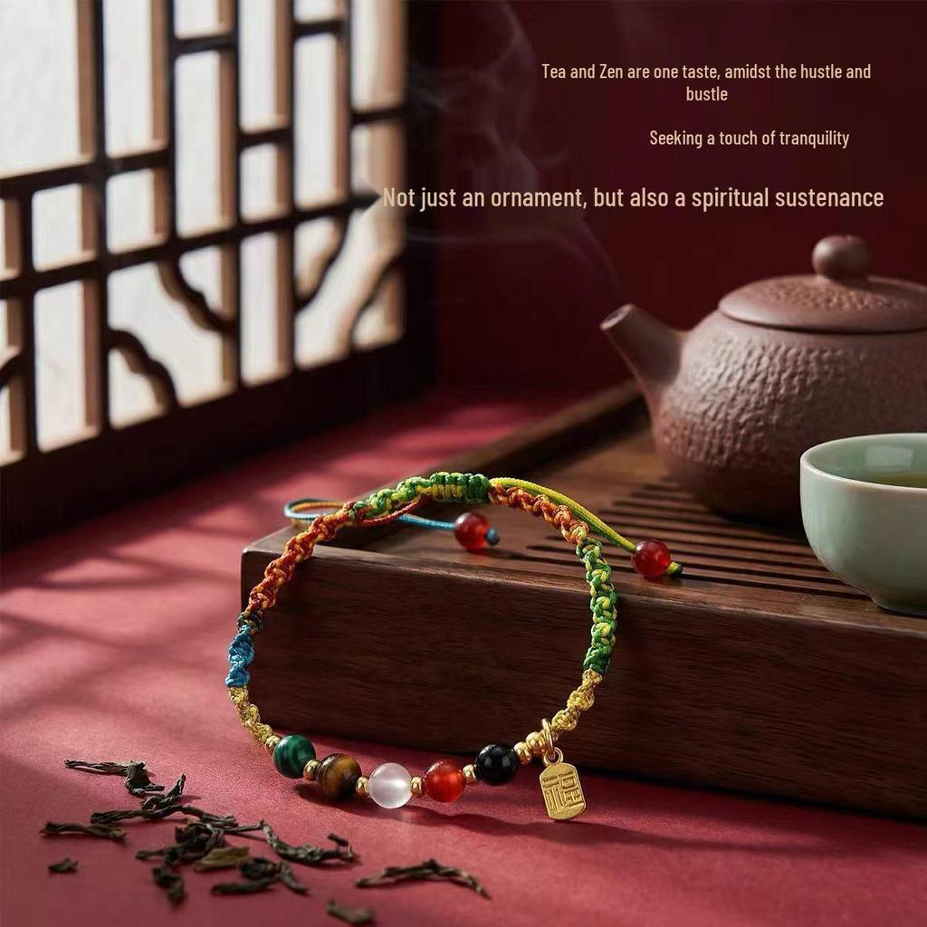 Dragon Boat Festival Unisex Baby Bracelet: Handmade Five-Color Adjustable Rope