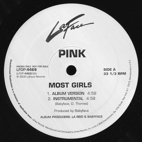 

12inch Record P!NK - Most Girls LFDP4469 LaFace Records 2000 US Soul/Funk Used