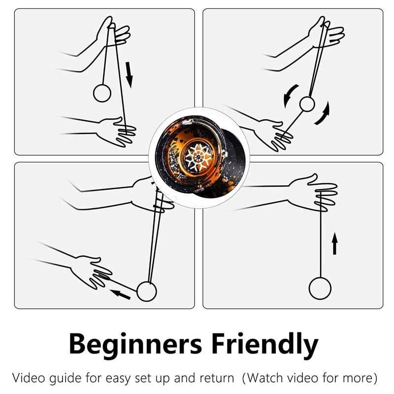 YoYo Toy Yoyo Professional Magic Yoyo Metal Yoyo with 10 Ball Bearing Alloy Aluminum High Speed Unresponsive Yoyo for Kids Adult