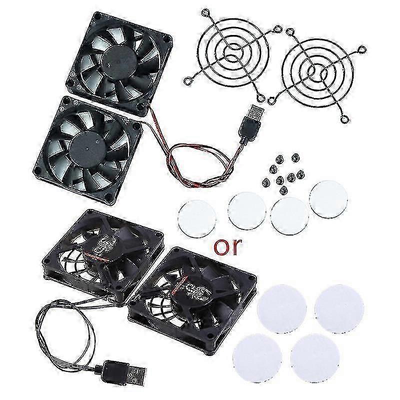 1set Cooling Fan Usb Power Supply Fan Cooler Compatible-for A-sus Rt-ac68u/ac86u/ac87u/r8000/ac5300 Router Radiator