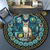 Glass Cat Majesty Round Area Rug Under Office Chairs Bedroom Living Room Home Decor