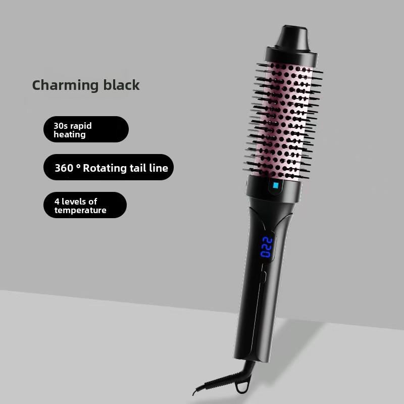 Ionen-Thermobürste mit doppelter Spannung zum Locken und Glätten 6 Temperatureinstellungen & LED-Digitalanzeige Heißluft-Styler