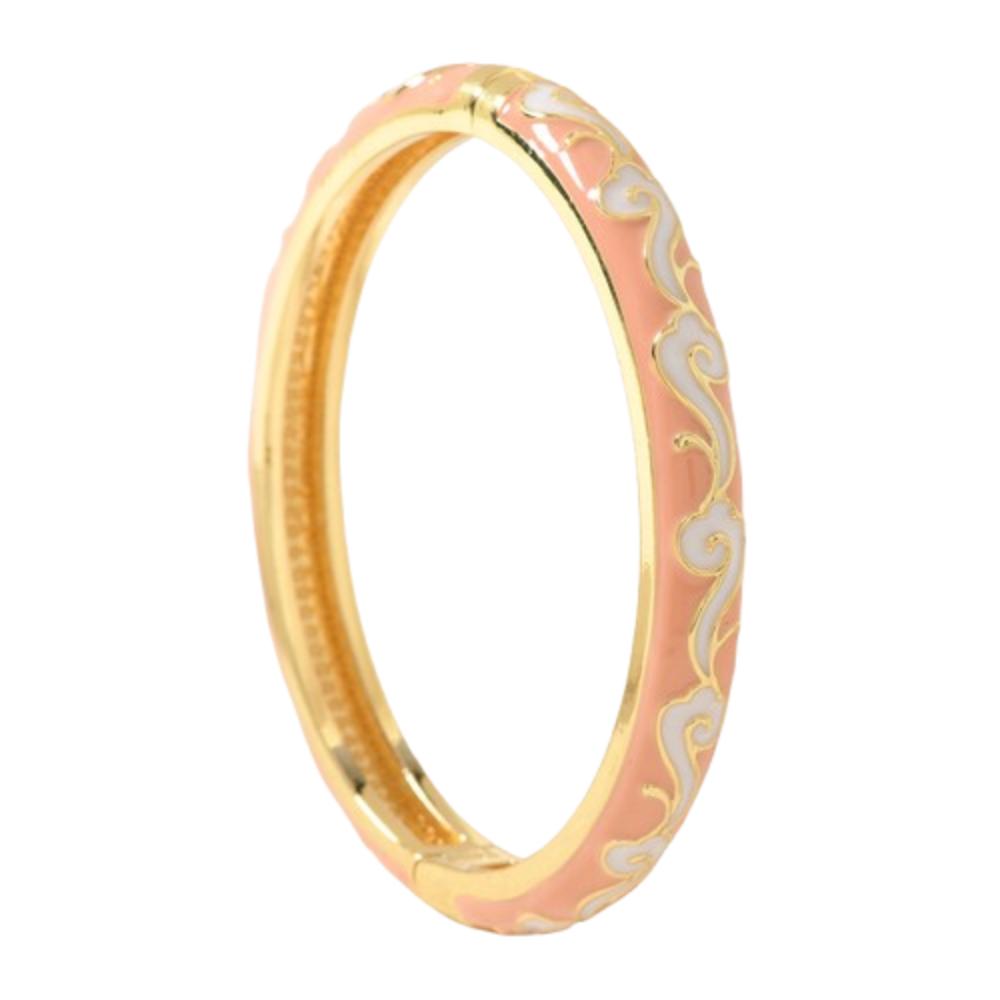 Enamel Vintage Cloisonne Bangle Traditional Women's Hand Bracelet Hollow Out Flower Bangle  Woman