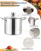 Stainless Steel Deep Fryer Pot With Basket & Lid, Oil Strainer Pot For Frying Fish, Shrimp, Chicken & Fries - Japanese