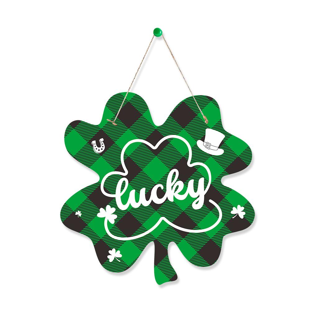 St. Patrick'S Day Party Decoration Clover Irish Festival Hemp Rope Door Listing