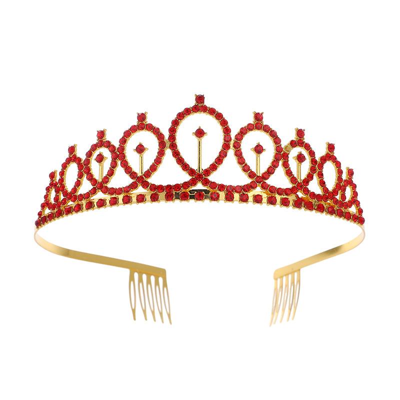 Serre-tête couronne d'anniversaire tiare de mariée accessoires pour cheveux en strass couronne en alliage couronne de princesse fête d'anniversaire