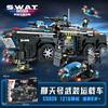 Technologia Klocków Drużyna SWAT Pojazd Opancerzony Terenowy Samochód Policyjny Patrol Zabawka Model Do Zmontowania Małe Elementy
