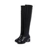 Autumn and winter boots, fashionable stretch over the knee slim boots, pointed thick heel medium heel Martin boots