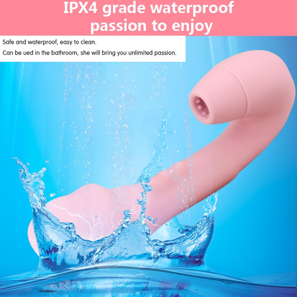 Rechargeable Vibrating Breast Suction Vibrating Swivel Bead Stick Sucking Massage AV Vibrator Wall Wand