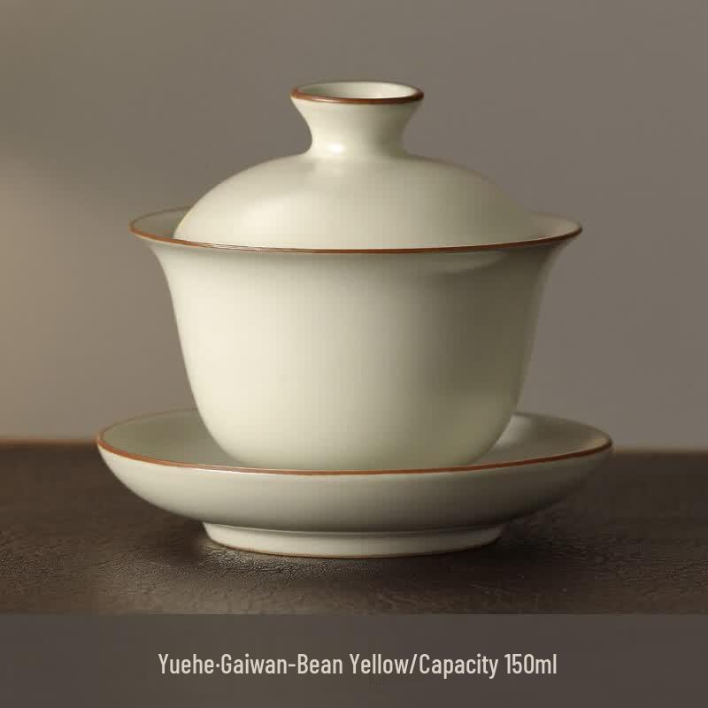 High-End Ru Kiln Three Talent Gaiwan