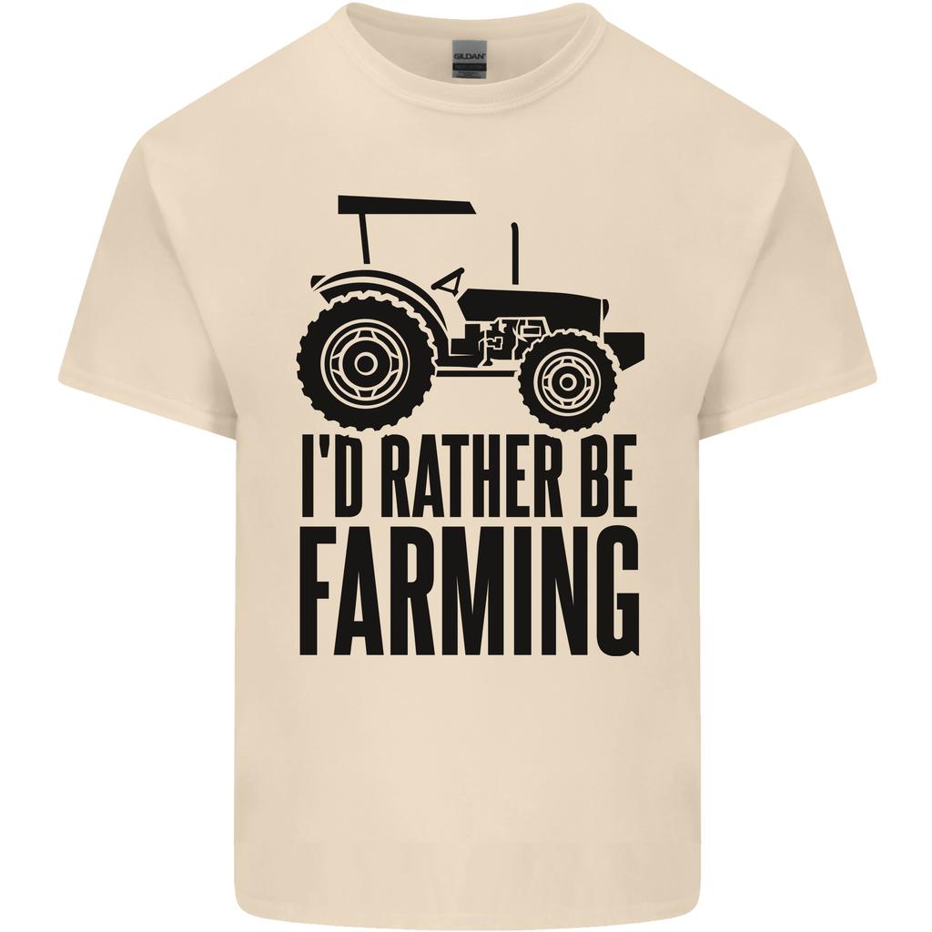 Id Rather Be Farming Farmer Tractor Unisexs Light Cotton TShirt