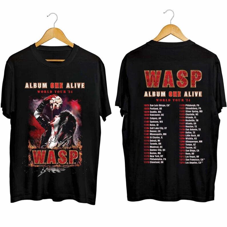T-Shirt W.A.S.P. Album On Alive 2024 Tour T-Shirt, WASP Band Fan Shirt