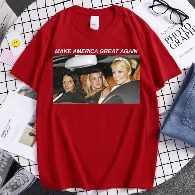 

New Style T Shirt Britney Make Womens Harajuku Short Sleeve Casual Womens Tshirt Clothing Street Tops Tees Aesthetic Clothes 4XL