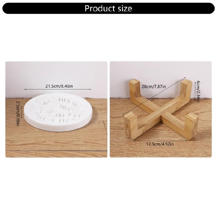 Pet Cats Dog Slow Food Bowl Fat Help Healthy Smooth Round Thickened Bowl Elevated Stand