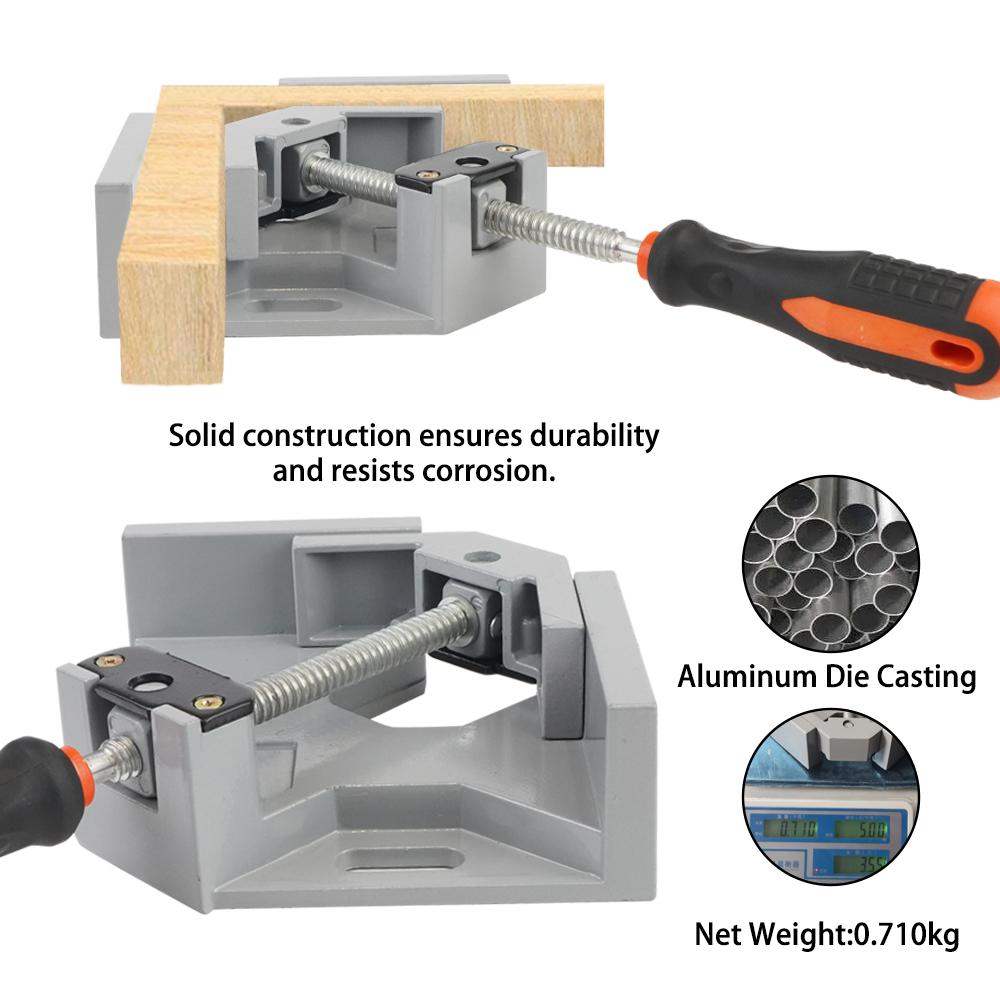 Adjustable Swing Jaw 90 degree Welding Corner Right Angle Fixing Clip Clamp For Furniture Woodworking Photo Frame Glass Clamp