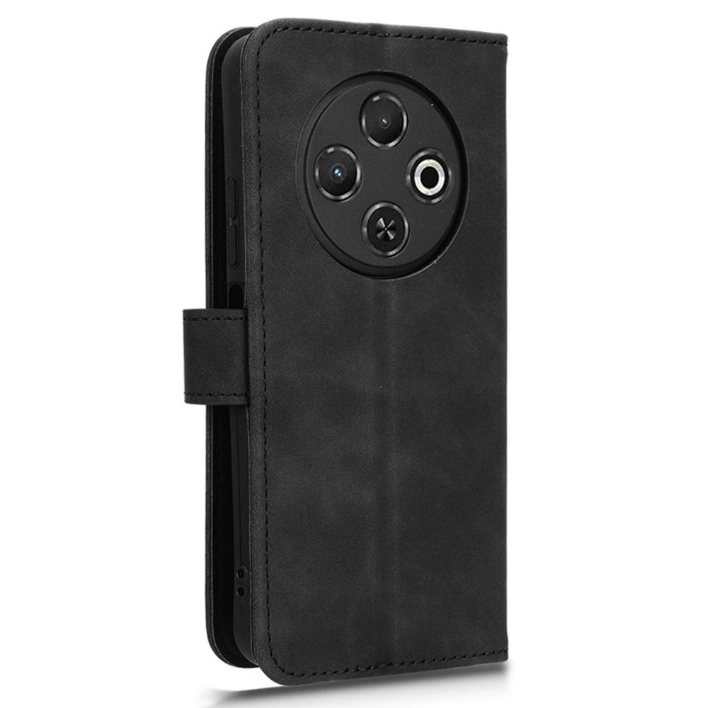 For TECNO Spark 30C 4G Leather Case Skin-Feel Anti-Drop Wallet Flip Phone Cover