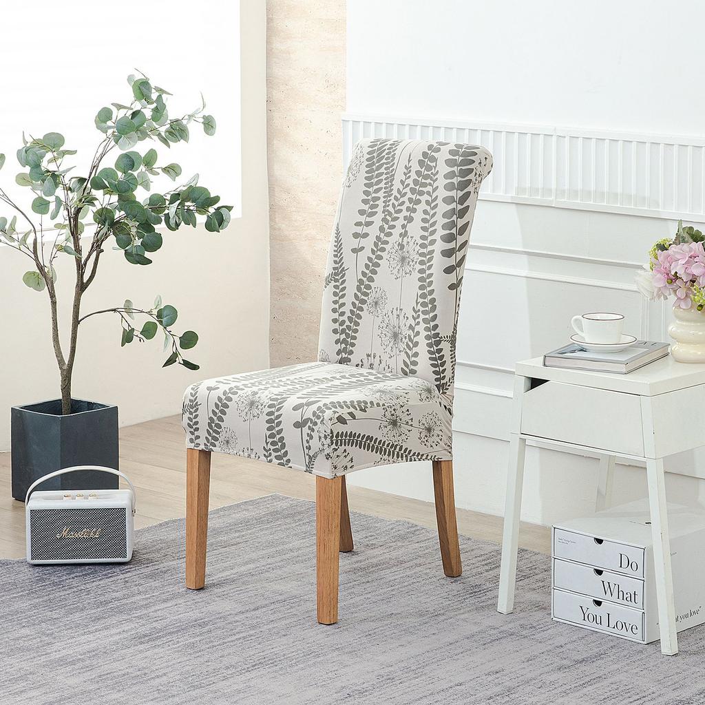 Neuer Druck Four Seasons Hotel Zuhause Elastischer Stuhlbezug Restaurant Einteiliges Stuhlkissen Modern Schlichter Stuhlbezug