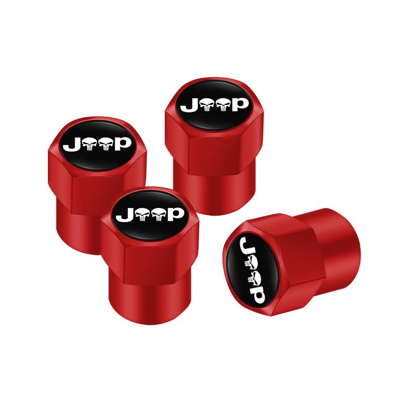 4pcs Car Wheel Tire Caps Airtight Cover For Jeep Renegade Wrangler JK Compass Gladiator Patriot JL Willys Liberty Grand Cherokee