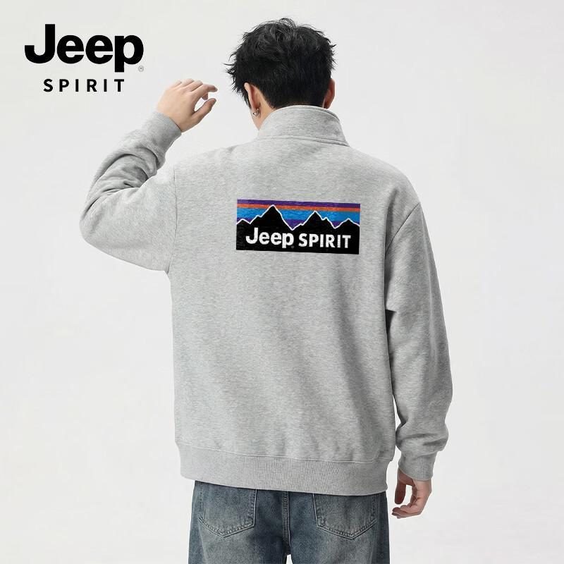

JEEP SPIRIT Men s Casual Stand Collar Knit Sweatshirt 5XL