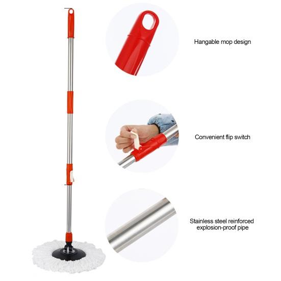 Mop Handle Convenient Hangable Thickened Floor Telescopic Replacement Household Supplies