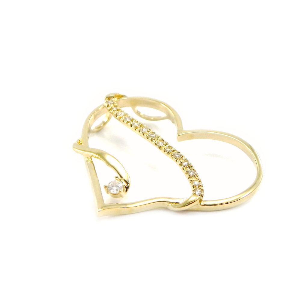 Les Trésors De Lily [G1675] - Gold Plated 'Love Celebration' Pendant