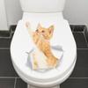 DIY Cat Wall Decal Cute Toilet Seat Decal Funny Cat Toilet Sticker  Toilet Seat
