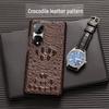 Genuine Cowhide Crocodile Skull Half Package Leather Case for Honor 30/30 Pro/30 Youth Edition - Protect Your Phone In Style!