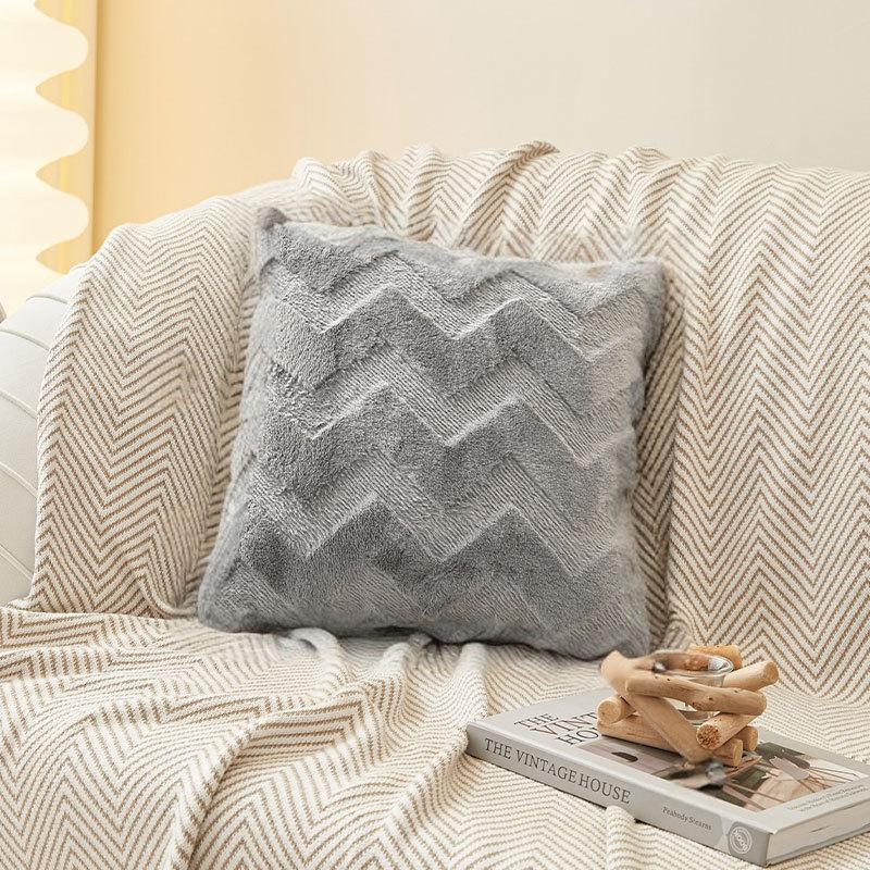 Plush Throw Pillow Covers For Sofa Square Cushion Cover Bed Living Room Plush Sleep Pillow Case Cotton Home Decor