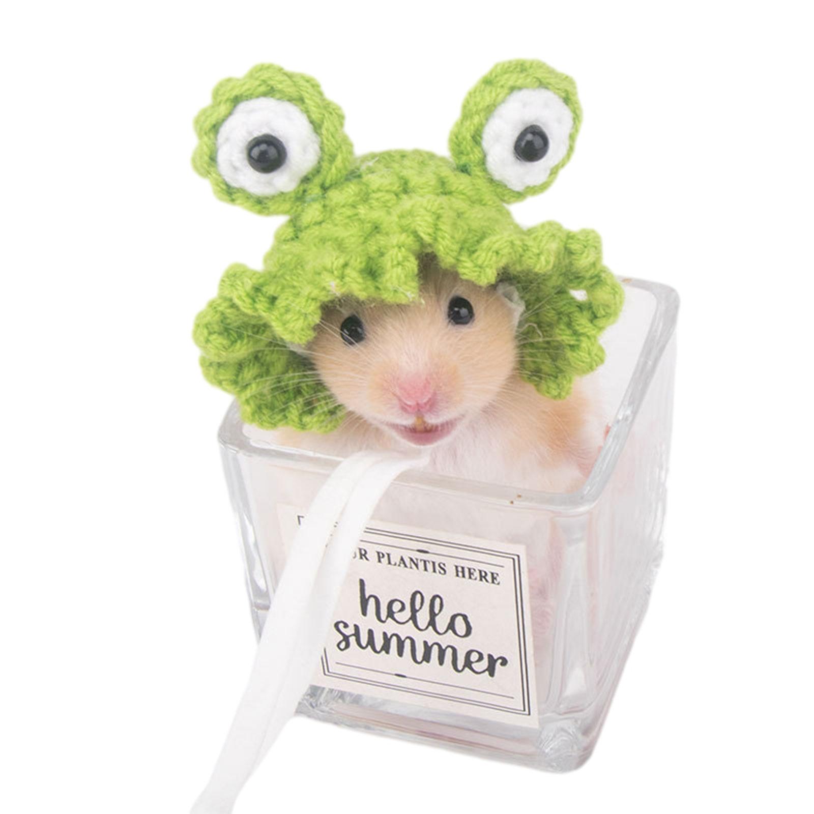 

Funny Hamster Hat Rabbit Ears Shaped Costume Birthday Guinea Pigs Headgears Supplies Adjustable Handwoven Cap 8