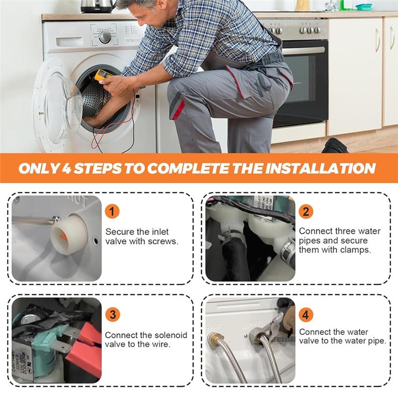 AD23-DC62-00142G Washer Water Inlet Valve For Sansung Washing Machine Part Solenoid Valve AP4211934 PS4208672 EAP4208672