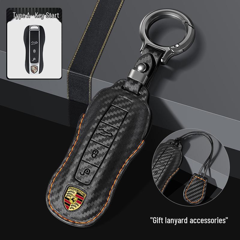 Porsche Carbon Fiber Key Cover for Taycan, Cayenne, Macan, Panamera, 718, 911