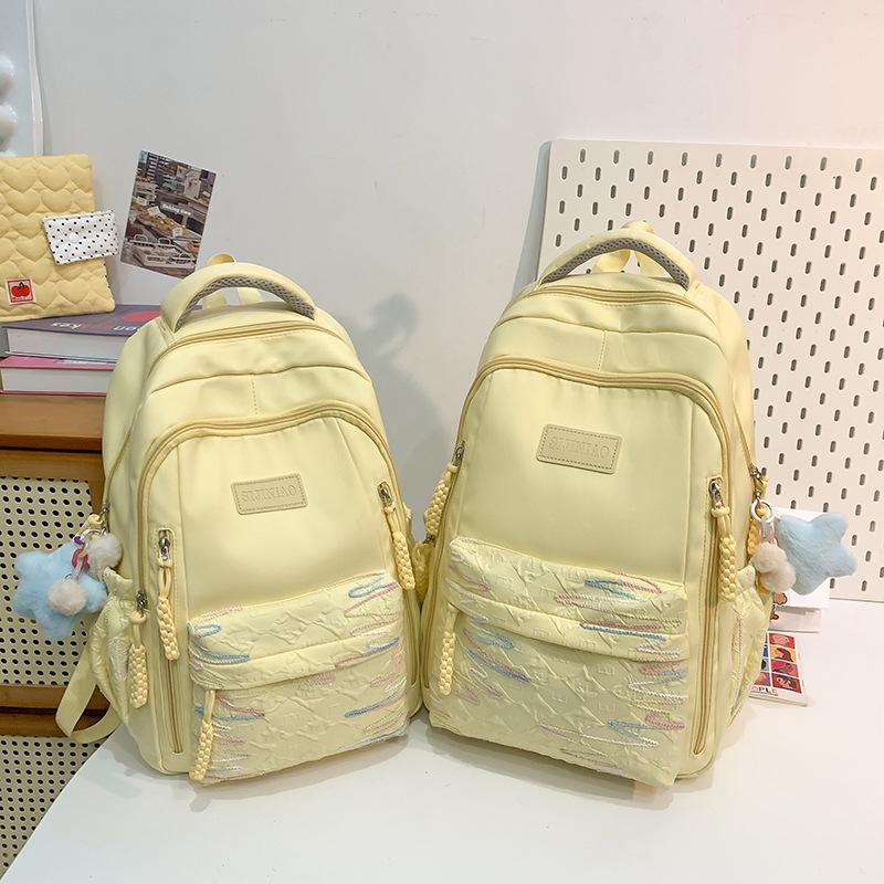 Korean version of the new small fresh and cute large-capacity backpack for junior high and high school students school bag women's ins niche backpack