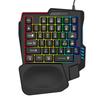 RGB Gaming Keyboard Single Hand Mini USB Ultra-slim Wired 35-Keys OneHandedly Backlight Keyboard For Computer PC Laptop
