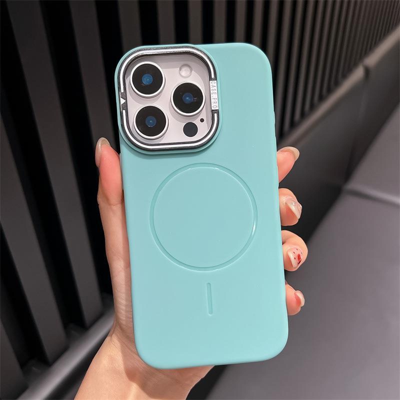 

Magnetic Ring Stand iPhone 17 Case: Drop-Proof, Slim, Creative Lens Protect Cover 16 Plus