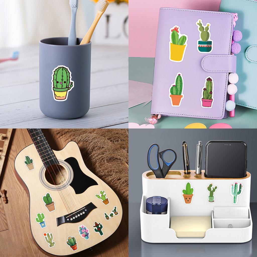 55pcs Suitcase Stickers Waterproof Stickers Scooter Computer Tablet Cartoon Decoration